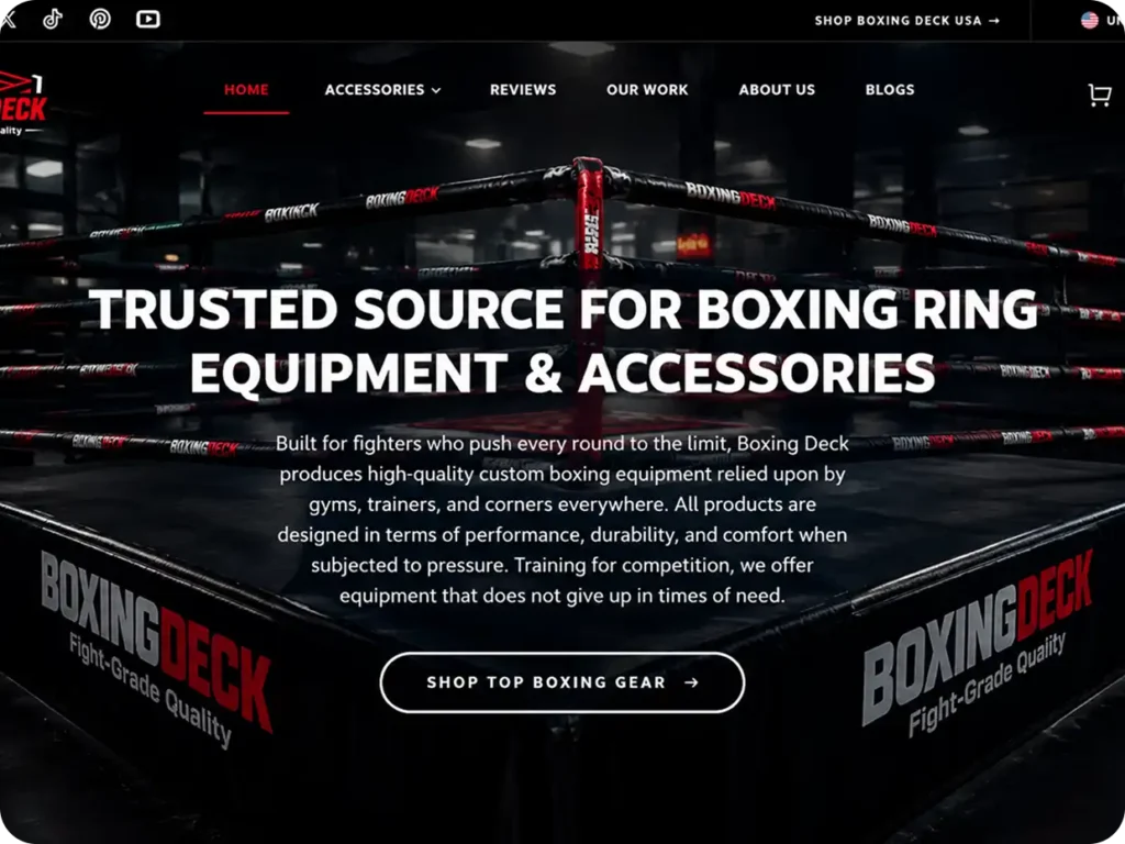 Boxing Deck — Boxing Equipment Store