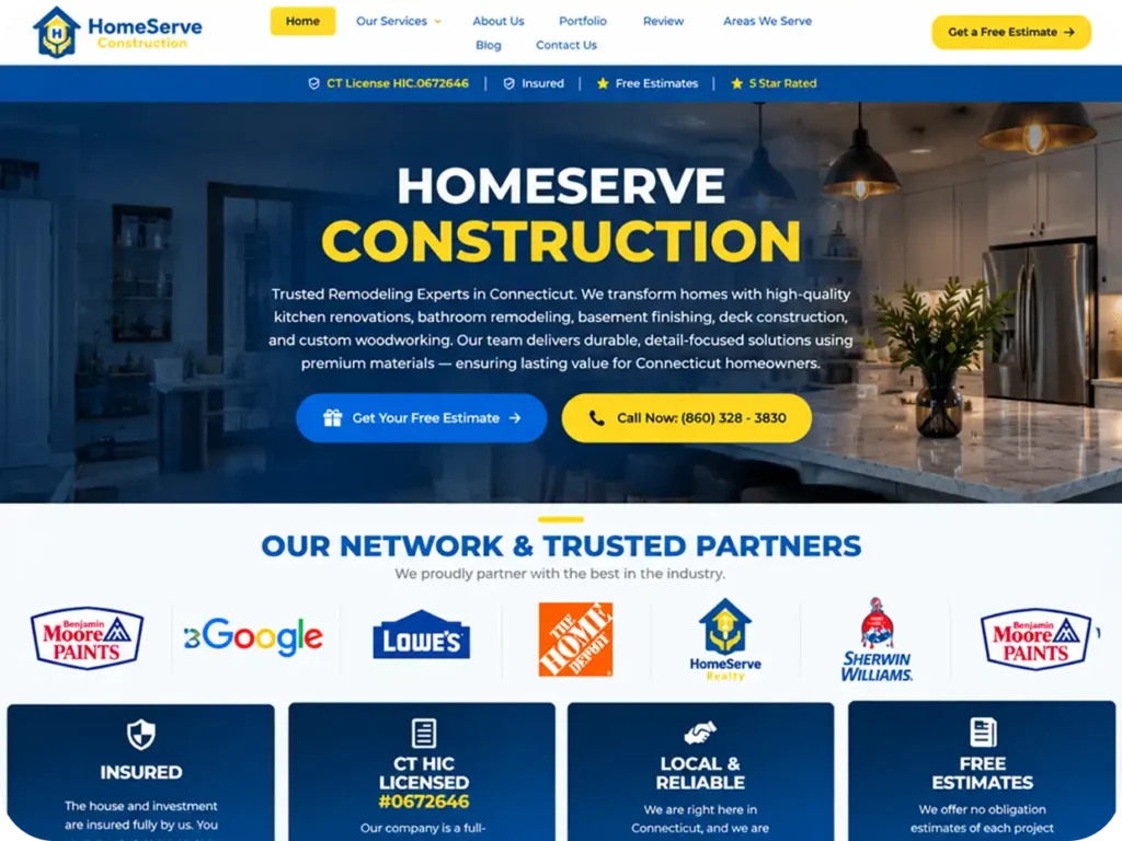 HomeServe Construction Website